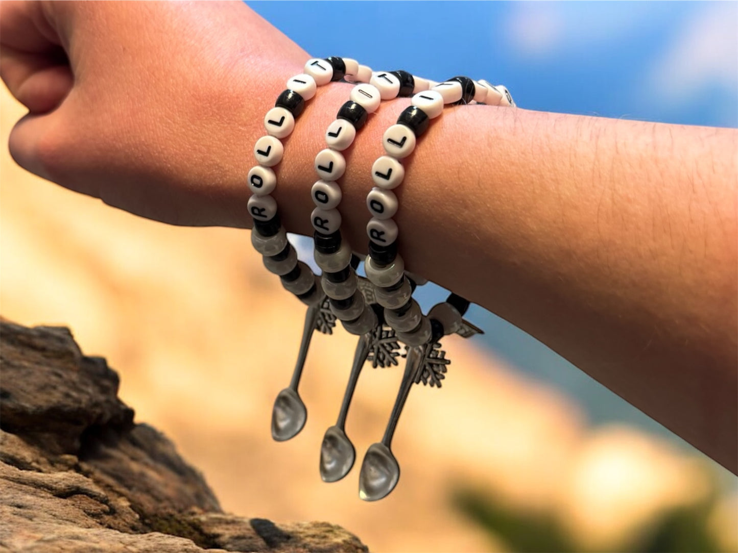 Kandi Spoon Bracelet with Mini Charms