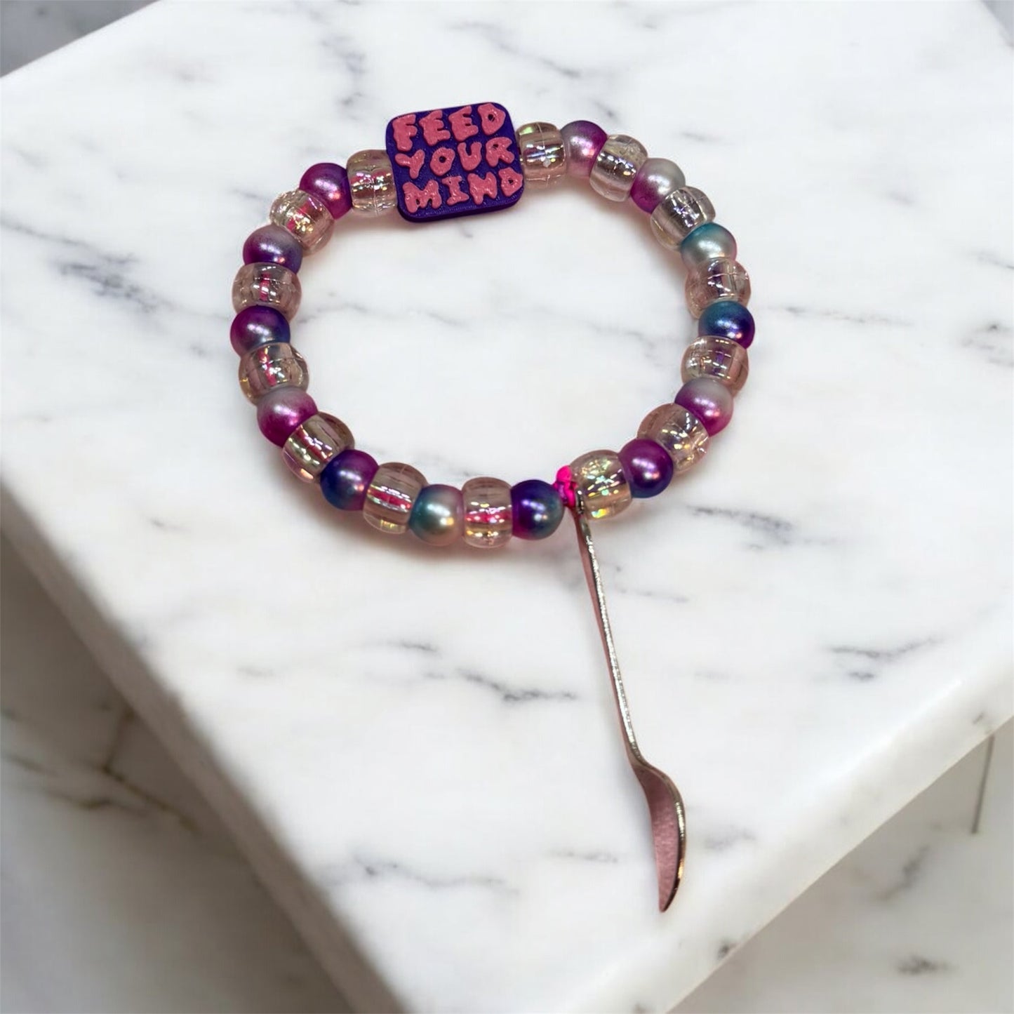 Feed Your Mind Kandi Spoon Bracelet
