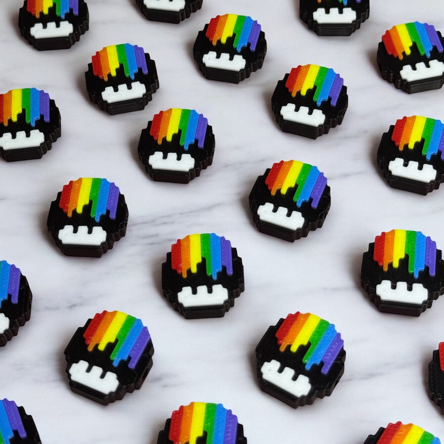 Rainbow Mushroom Kandi Beads
