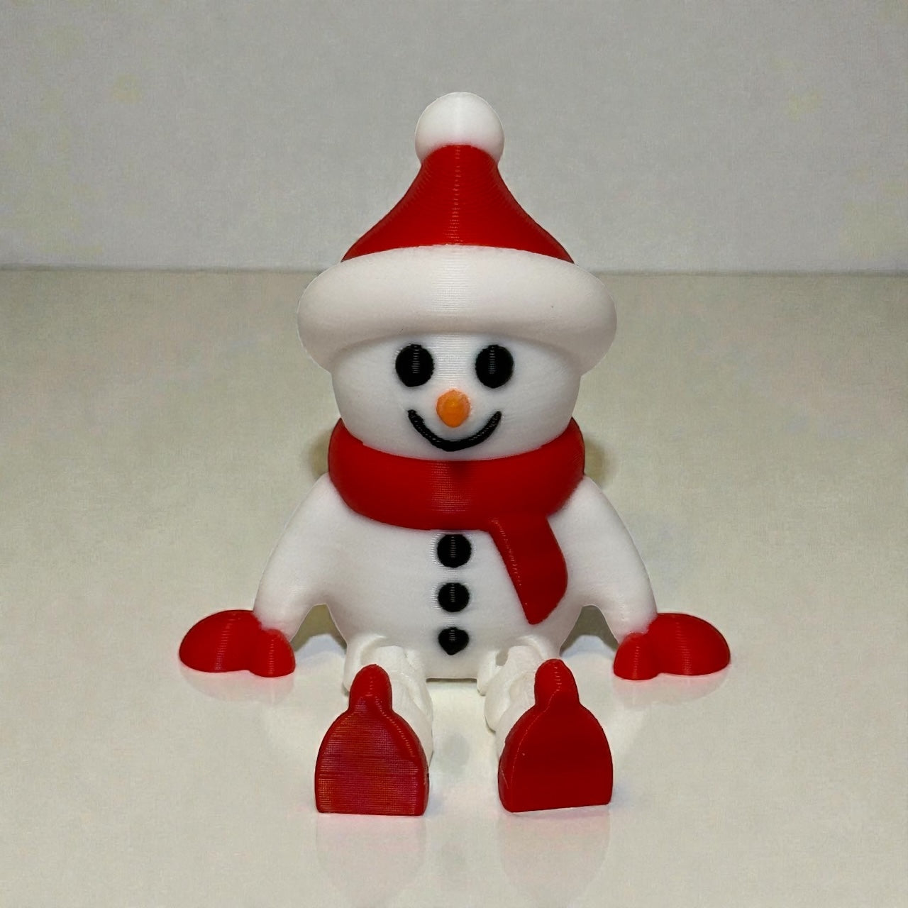 Sitting Snowman Articulated Toy