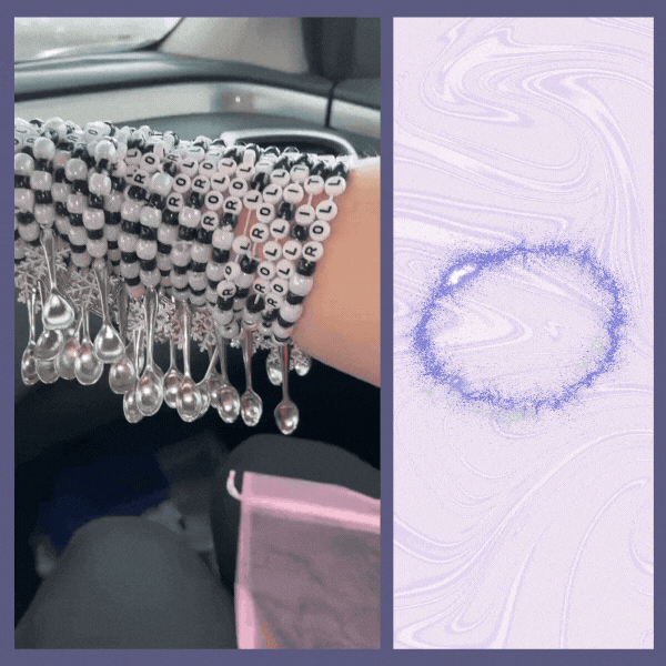 Kandi Spoon Bracelet with Mini Charms