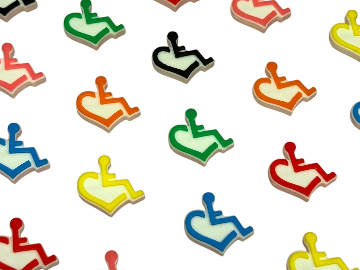 Cute Heart Wheelchair Kandi Beads