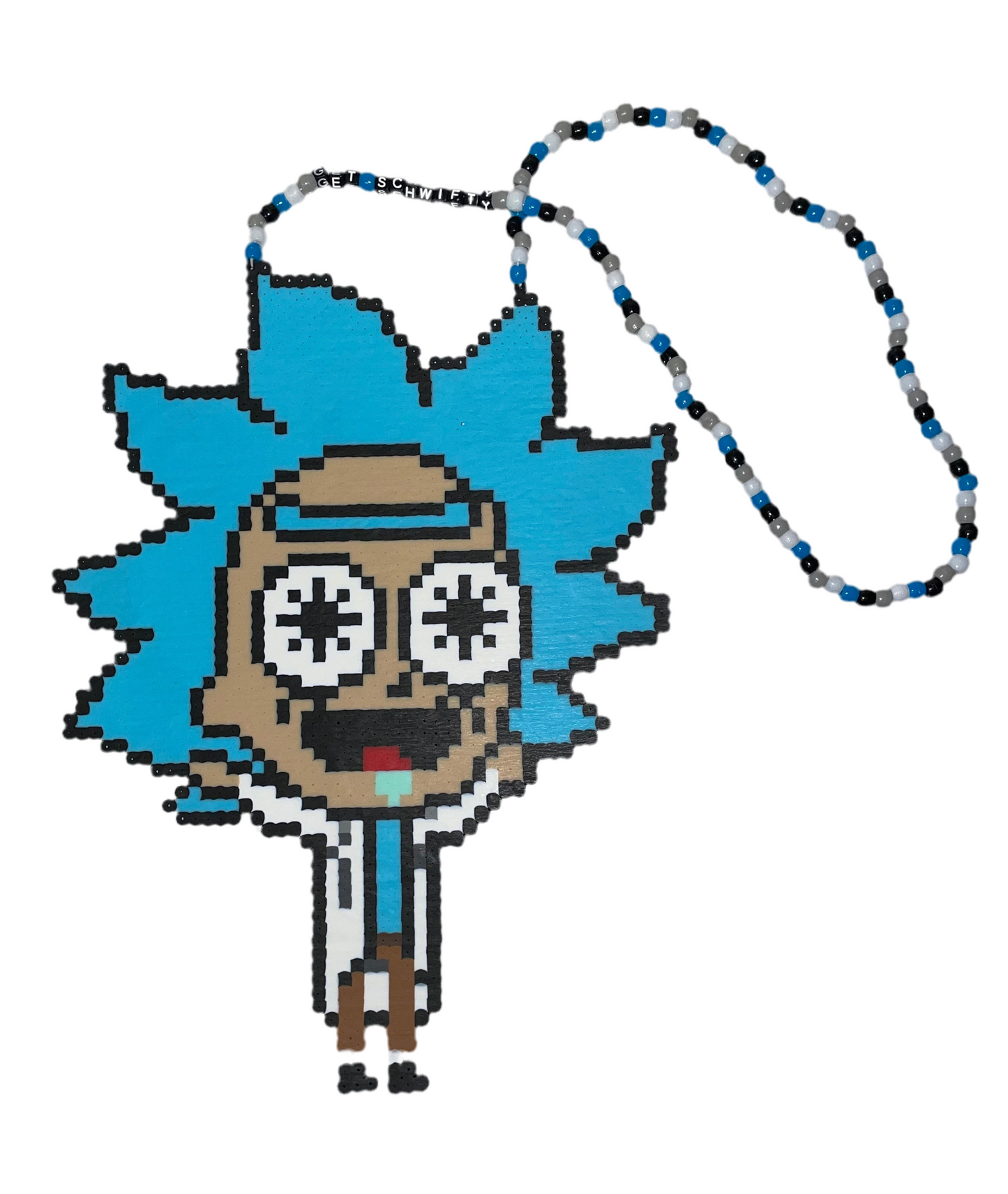 Trippy Rick Perler Necklace