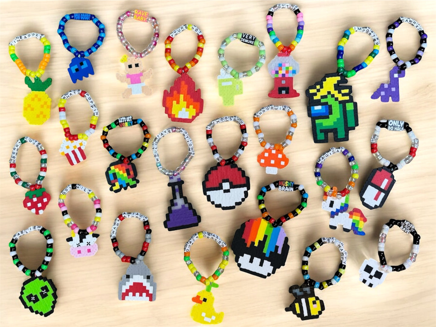 Random Perler Kandi Bracelets