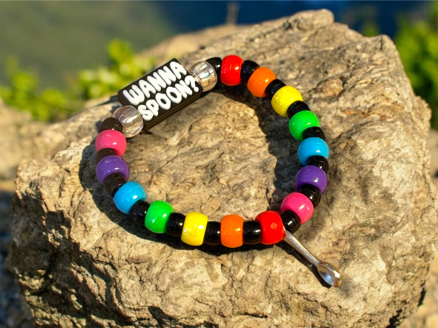 Kandi Spoon Bracelet with Mini Charms