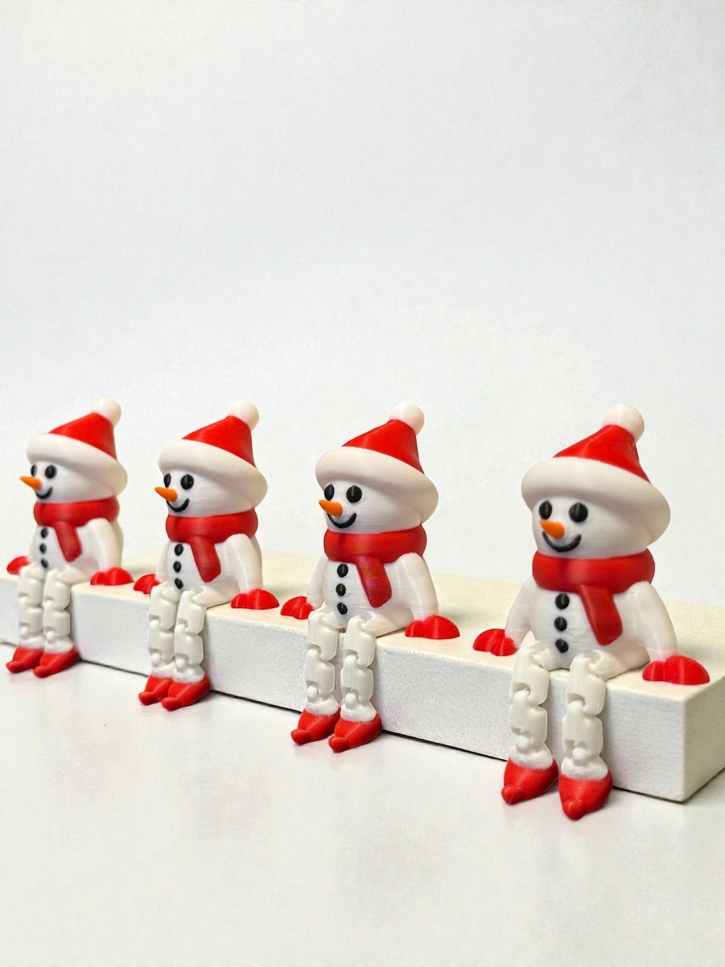 Sitting Snowman Articulated Toy