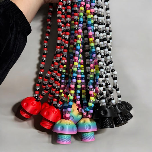 Secret Stash Mushroom Container Kandi Necklace