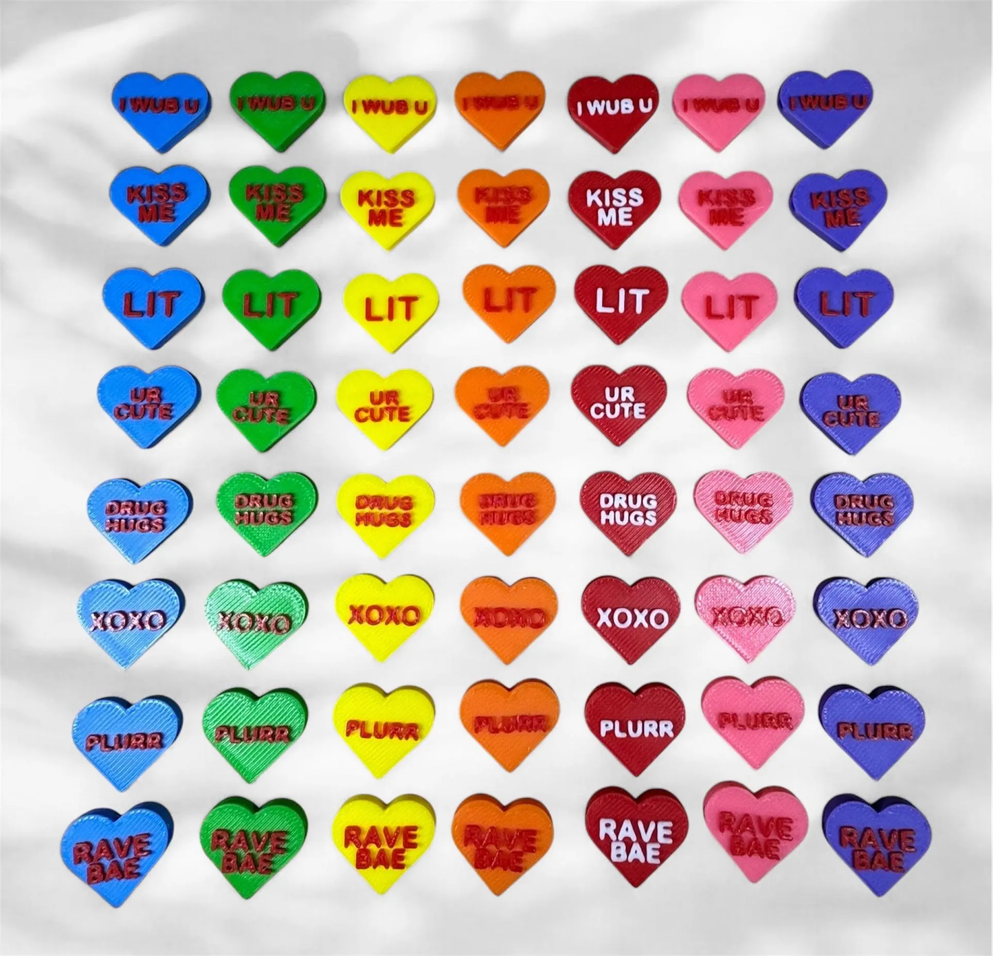 Valentines Heart Kandi Beads